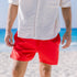 Men summer swimwear Red
